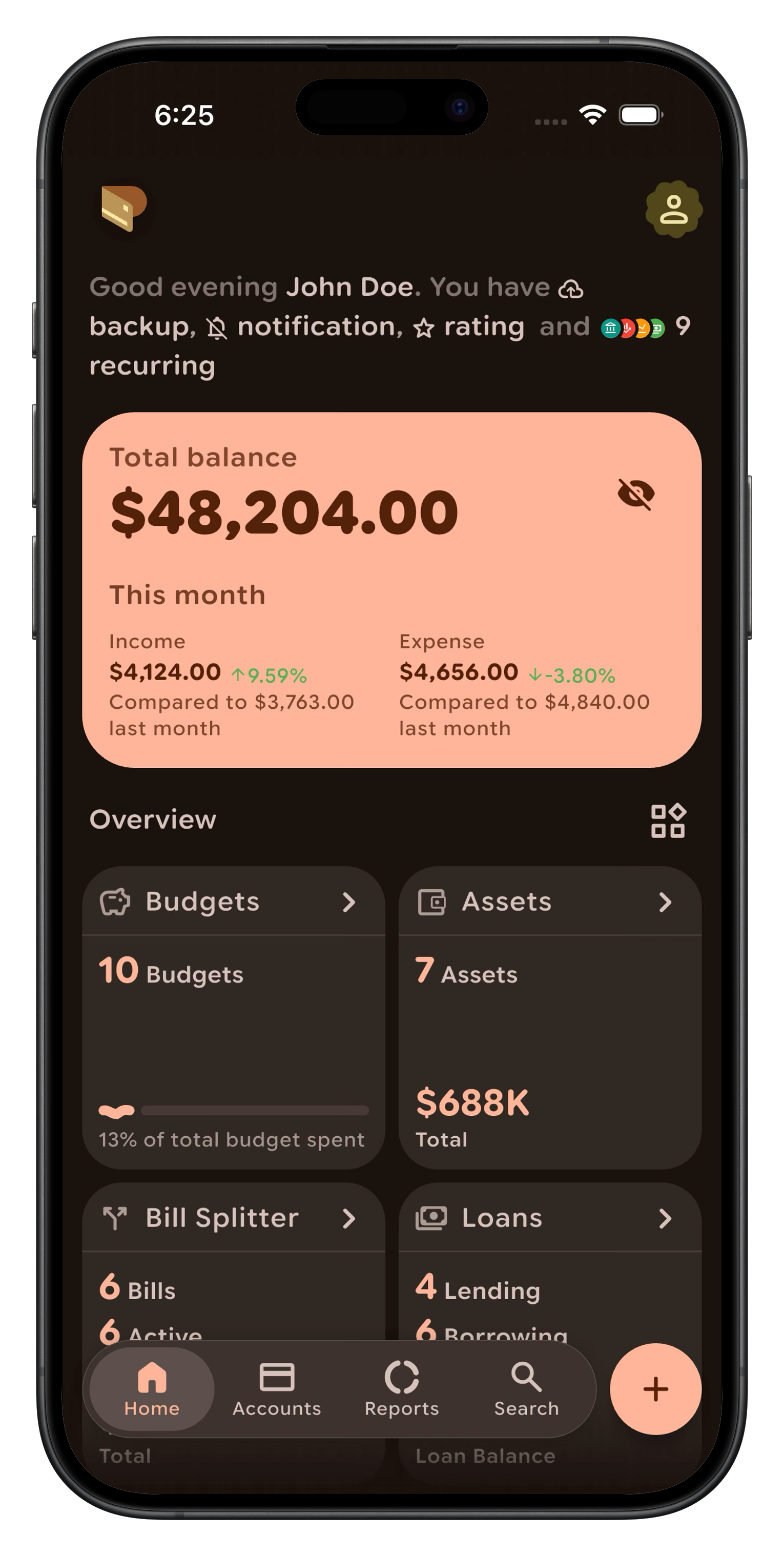 Paisa App Home Screen